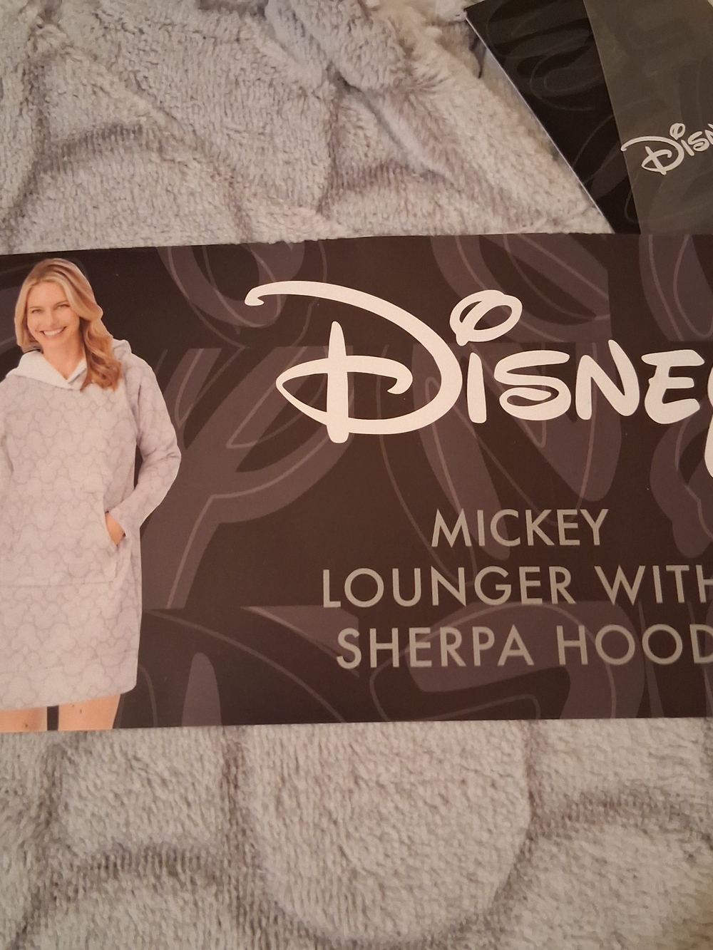 Disney Mickey Sherpa Hooded Lounger - Light Gray